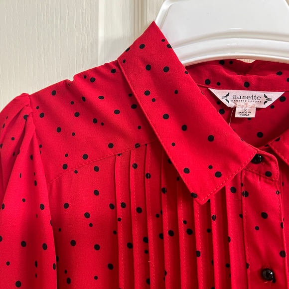 Beautiful red and black polka dress. - Picture 2 of 3